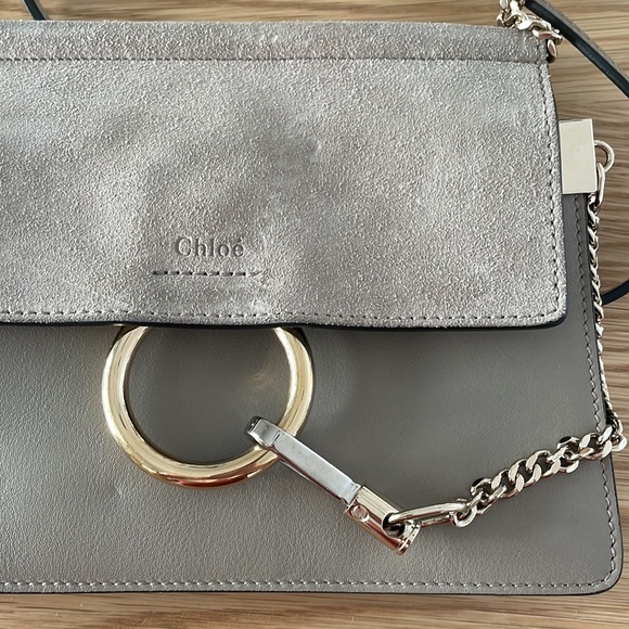 Chloe Faye mini chain purse - smooth suede - Picture 4 of 5